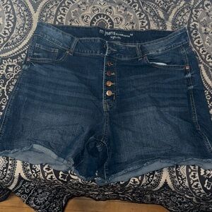 Maurices Deep Blue Jean Shorts